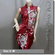 Floral Prints Shirt Dress Tunic Satin Top Burgundy