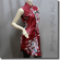 Floral Prints Shirt Dress Tunic Satin Top Burgundy