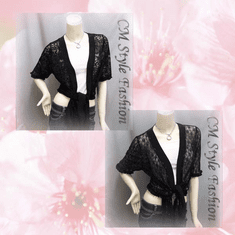 Flowy Ruffled Floral Lace Cardigan 