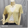 Front Tie Eyelet Crochet Cardigan Sweater Top Beige