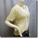 Front Tie Eyelet Crochet Cardigan Sweater Top Beige