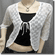 Front Tie Eyelet Crochet Knit Cardigan Top Off White
