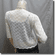 Front Tie Eyelet Crochet Knit Cardigan Top Off White