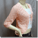 Front Tie Eyelet Crochet Knit Cardigan Top Orange