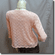 Front Tie Eyelet Crochet Knit Cardigan Top Orange