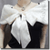 Front Tie Ribbon Faux Fur Shawl Wrap Ivory White