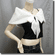 Front Tie Ribbon Faux Fur Shawl Wrap Ivory White