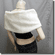 Front Tie Ribbon Faux Fur Shawl Wrap Ivory White
