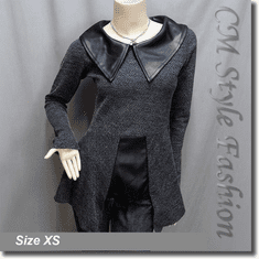 Hippie Large Collar Patchwork Fashion Top Gray