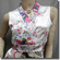 Japanese Kimono Sleeveless Floral Tank Top White