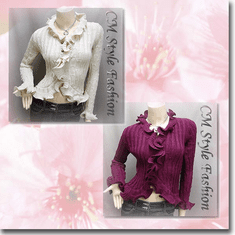 Knit Crochet Rippled Scallop Cardigan Top Series