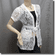 Lace Pockets Drawstring Tie Long Cardigan Tunic Top White