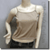 Mesh Ruffle Overlay Top Crop Cami Top 2-Piece Set Beige