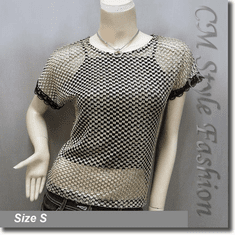 Net Mesh Lace Pullover and Black Camisole Top Set Black Golden
