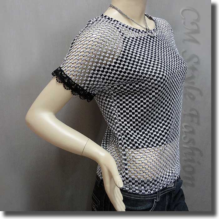 Pullover Top (silver net) main image 1