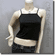 Net Mesh Lace Pullover and Black Camisole Top Set Black Silvery