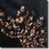 Ombre Fringe Floral Embroidery Scarf Drape Shawl Black Gray