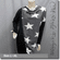 Patchwork Star Pattern Drapy Tunic Smock Top Black