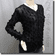 Pointed Bobbles Knit Sweater Cardigan Top Black