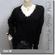 Ribbed Knit Grunge Shredded Boxy Sweater Pullover with Rips Top Black