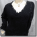 Ribbed Knit Grunge Shredded Boxy Sweater Pullover with Rips Top Black