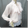 Ruffle Chiffon Blouse Top Pink