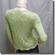 Scallop Edge Crochet Knit Cardigan Sweater Top Green