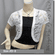 Sequin Applique Floral Lace Bolero Crop Top White