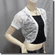 Sequin Applique Floral Lace Bolero Crop Top White
