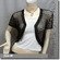 Sequin Crochet Shrug Bolero Topper Black
