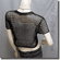 Sequin Crochet Shrug Bolero Topper Black