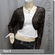 Sequined Embroidered Cropped Shrug Bolero Brown