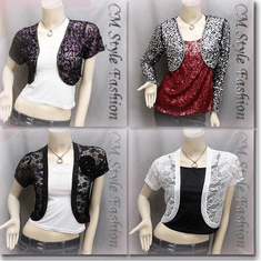 Sequined Embroidered Short Bolero Top Series