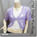 Sequined Embroidery Shrug Bolero Purple