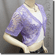 Sequined Embroidery Shrug Bolero Purple