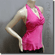 Sexy Halter Back Tie Silky Satin Bare Back Top Pink