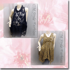 Sheer Flower Lace Flowy Tunic Series