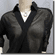Sheer Twisted Blouse Shirt Top Black