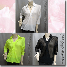 Sheer Twisted Blouse Shirt Top Series