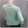 Silvery Thread Crochet Knit Cardigan Topper Aqua Green