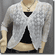Silvery Thread Crochet Knit Cardigan Topper White