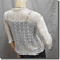 Silvery Thread Crochet Knit Cardigan Topper White