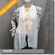 Star Patchwork Chiffon Flowy Cardigan Top White