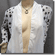 Star Patchwork Chiffon Flowy Cardigan Top White