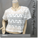 Wavy Pattern Sheer Layering Cropped Boho Top White