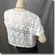Wavy Pattern Sheer Layering Cropped Boho Top White