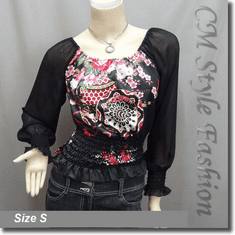 Wide Neckline On Off Shoulder Satin Top Black