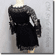 Wide Neckline Sexy Lace Ruffle Little Dress Top Black