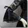 Wide Neckline Sexy Lace Ruffle Little Dress Top Black