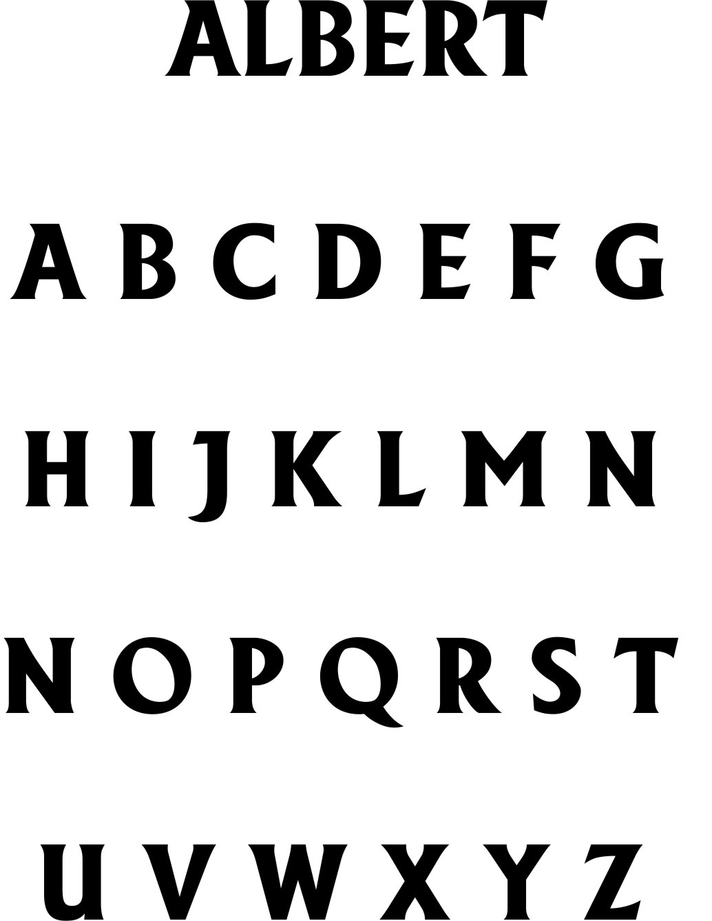 Alpert Lettering Albert Font